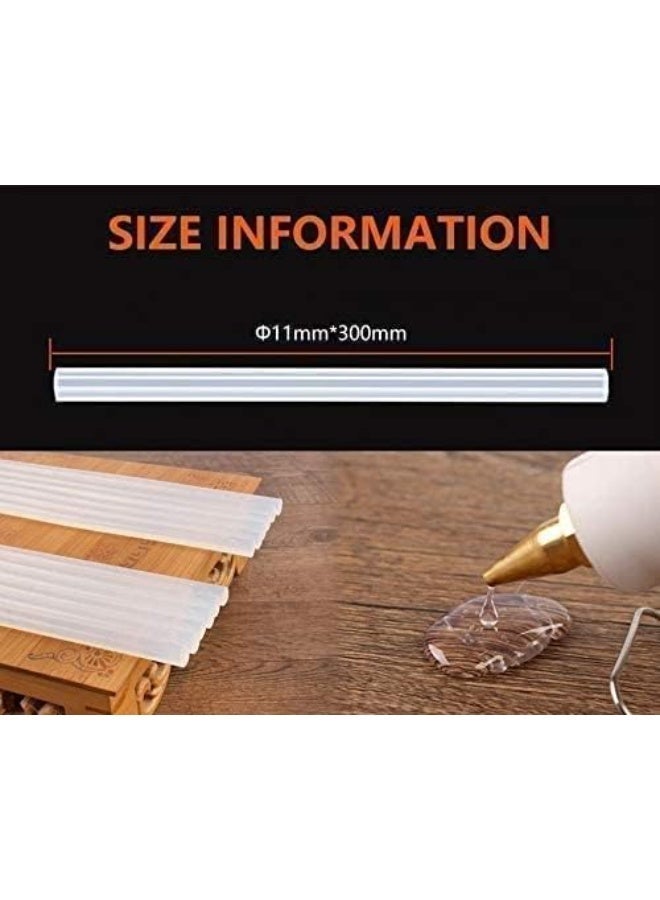 Transparent Hot Melt Glue Gun Sticks 11x300mm - Pack of 25 - Image 2
