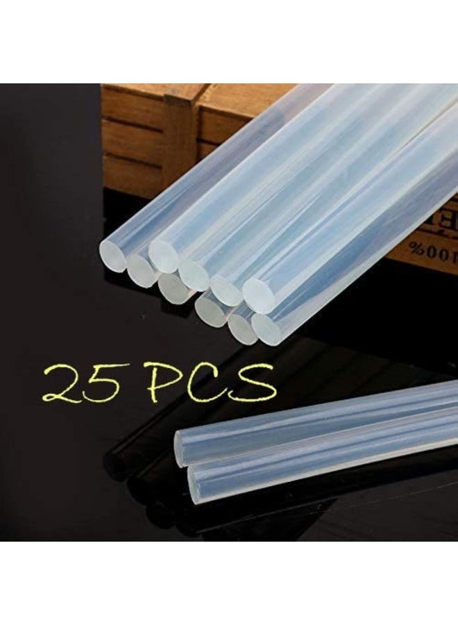 Transparent Hot Melt Glue Gun Sticks 11x300mm - Pack of 25 - Image 1