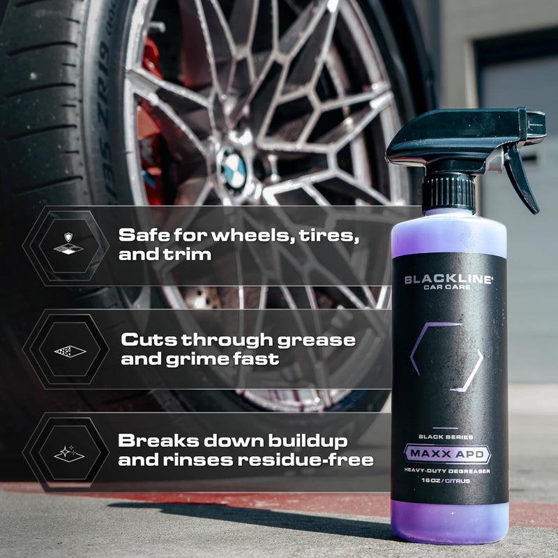 Blackline Car Care - MAXX APD - All Purpose Cleaner - Heavy Duty Industrial Degreaser | Tire, Engine, Wheel, car seat, car interior, Detailing Cleaner Cross product compatible - Image 3