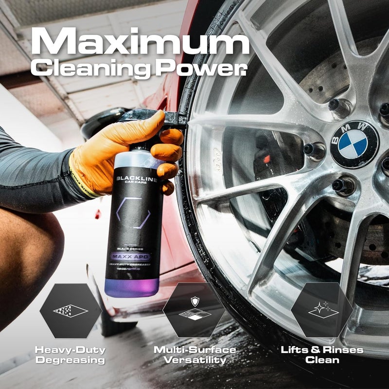 Blackline Car Care - MAXX APD - All Purpose Cleaner - Heavy Duty Industrial Degreaser | Tire, Engine, Wheel, car seat, car interior, Detailing Cleaner Cross product compatible - Image 2