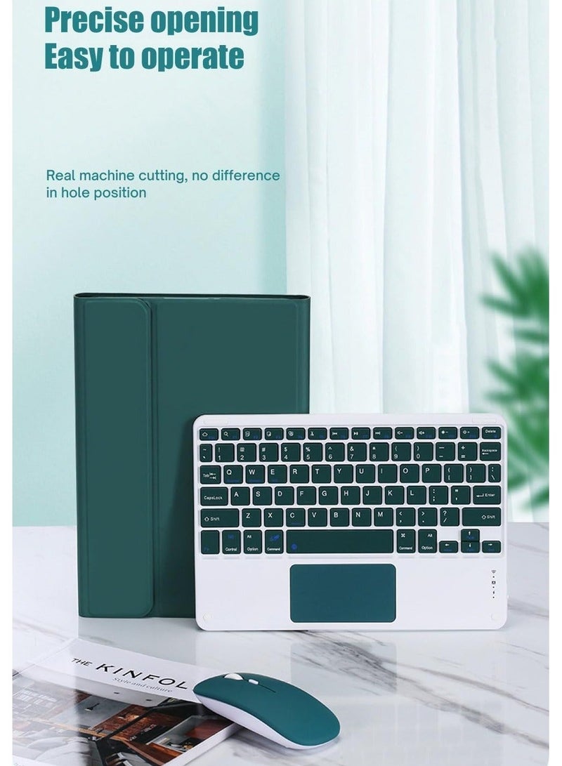 general حافظة لوحة مفاتيح تعمل باللمس متوافقة مع iPad Air 13 بوصة 2024 (رقم الموديل: A2903، A2904)، إضاءة خلفية، لوحة تتبع متعددة اللمس، حافظة حامل قابلة للطي مع حامل قلم وماوس - Image 4