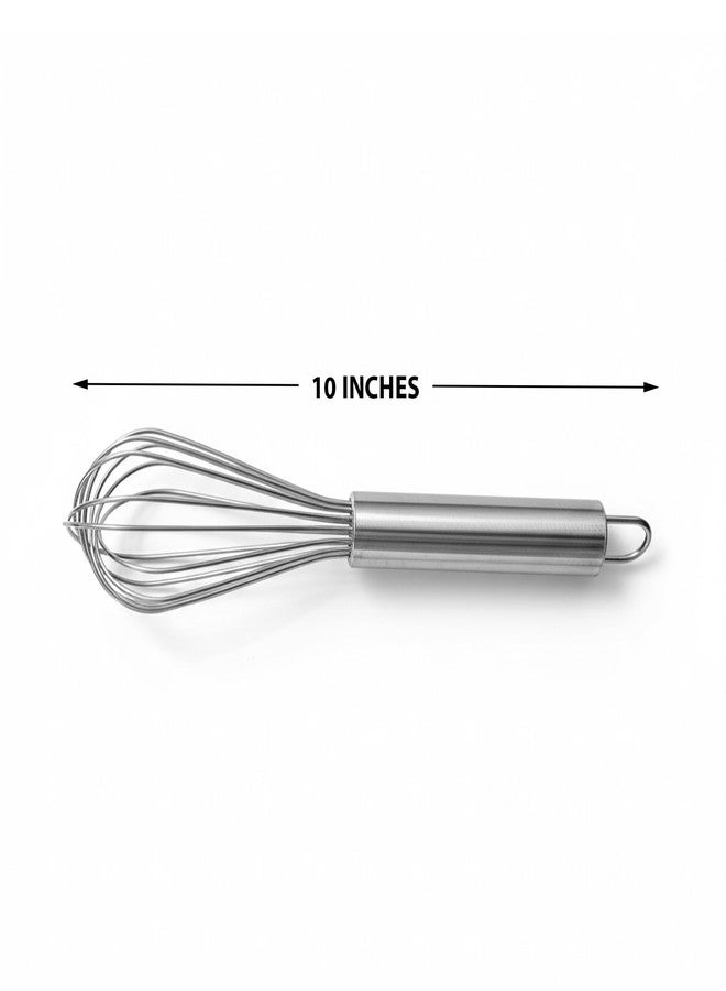 HS WORLD OF HORECA ESSENTIALS HS Stainless Steel Whisk 10" Kitchen Whisk Balloon Kitchen Wisk Wire Whisks for Cooking, Whisking, Blending, Beating, Stirring - Image 2