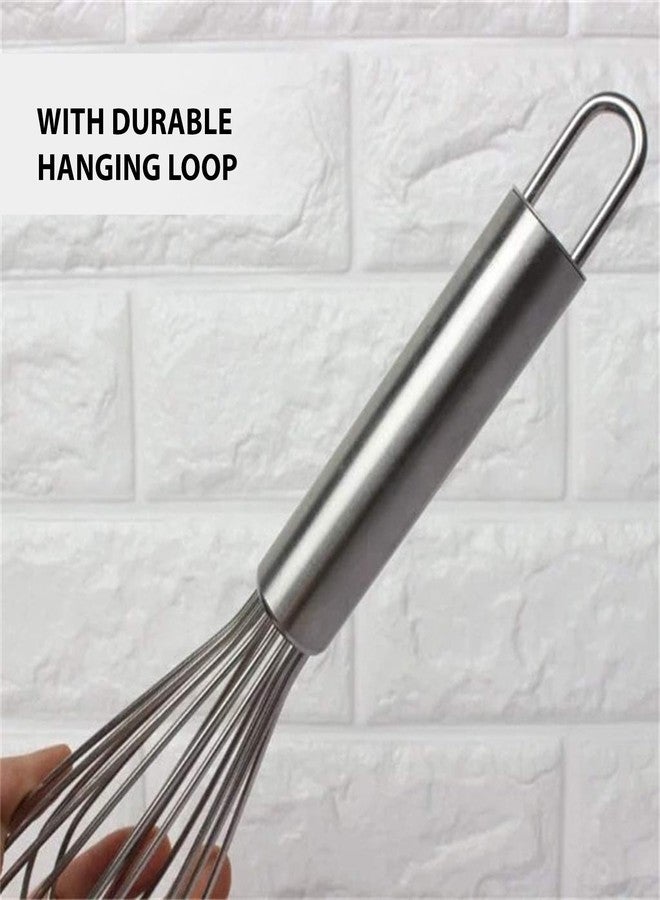 HS WORLD OF HORECA ESSENTIALS HS Stainless Steel Whisk 10" Kitchen Whisk Balloon Kitchen Wisk Wire Whisks for Cooking, Whisking, Blending, Beating, Stirring - Image 4
