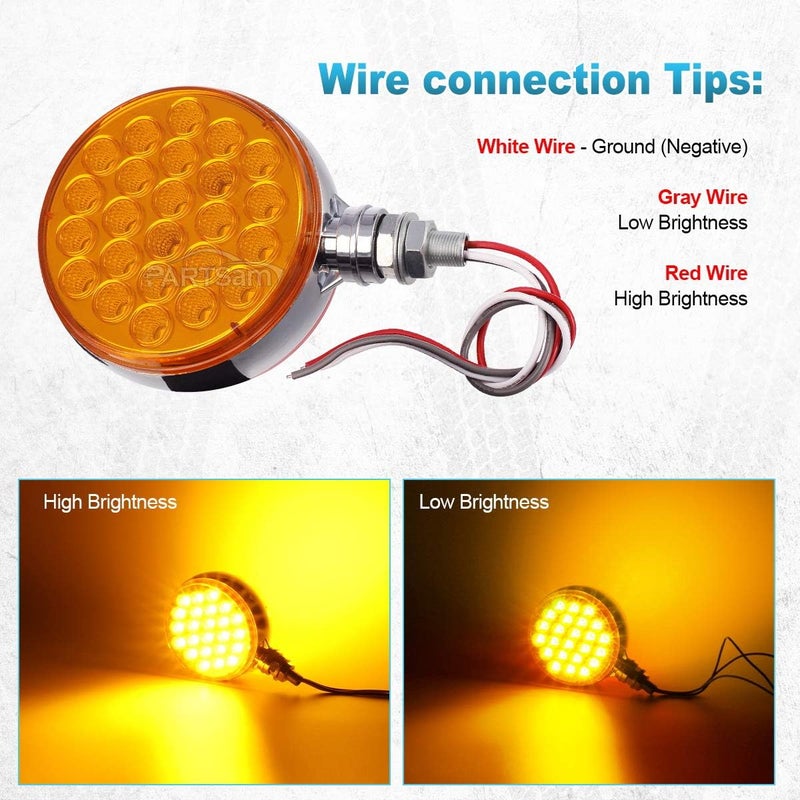 Partsam Amber LED Dual-Face Trailer Lights - Image 5