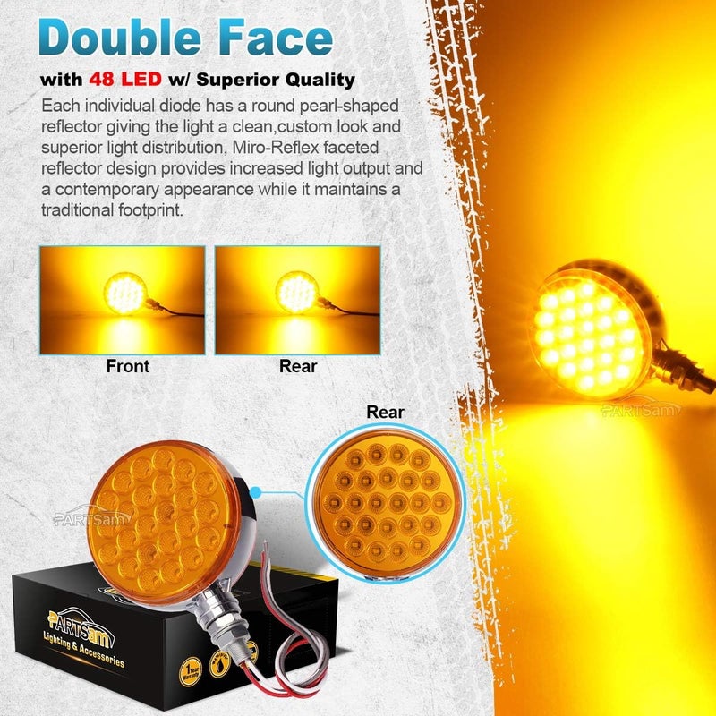 Partsam Amber LED Dual-Face Trailer Lights - Image 3
