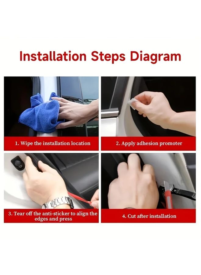 Black Car Door Seal Strip 984 25 Inch Universal Self Adhesive Weather Stripping - Image 4