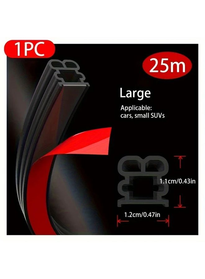 Black Car Door Seal Strip 984 25 Inch Universal Self Adhesive Weather Stripping - Image 2