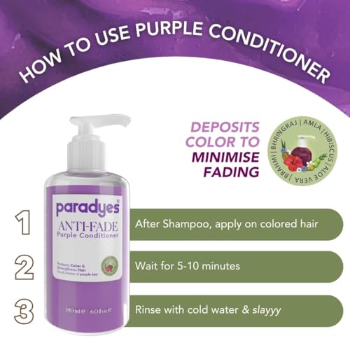 paradyes Anti Fade Purple Fresh Conditioner For All Hair Type,1 Count - Image 4