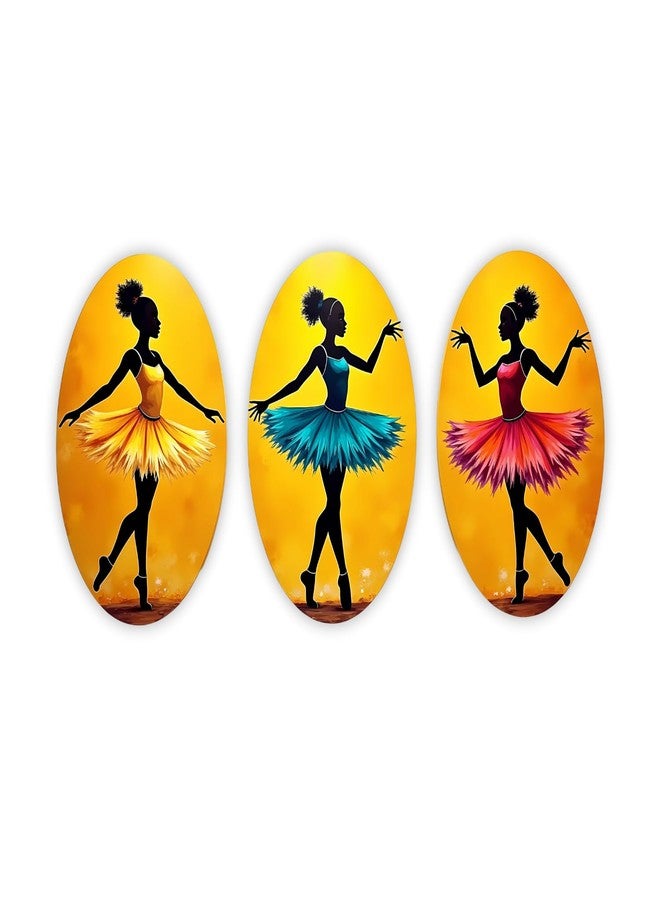 GiftOday Abstract Art Dancers Wood Wall Hanging Decoration Items for Home & Kitchen Decor | Gifts | Wooden Wall Hanger | Mdf Wall Decoration for Living Room | Decor Items (Set of 3) - Image 5