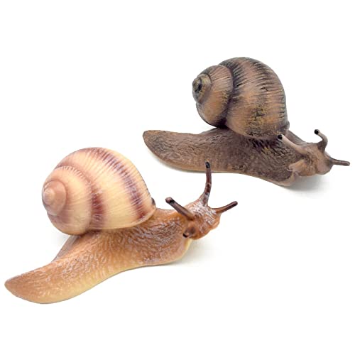 Rich Boxer Rich Boxer 2 Pcs Snail Figurines  Miniature Snails for Fairy Garden  Micro Landscape Decor