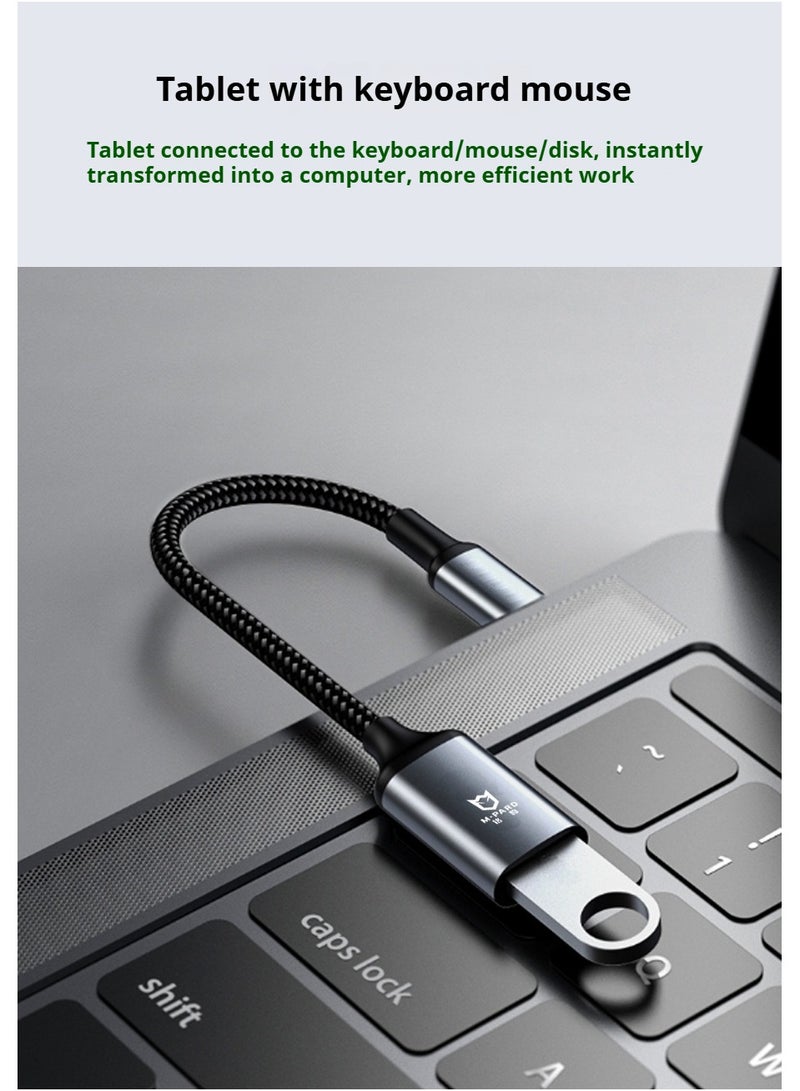M-PARD Type-c to USB A 3.1 Adapter,USB C Male to USB Female Adapter Nylon Braid,Type-C OTG Cable Compatible with iPhone 16 15 Pro, Samsung S23 Ultra, MacBook Pro 2022, MacBook Air/Mini,iPad，etc - Image 5