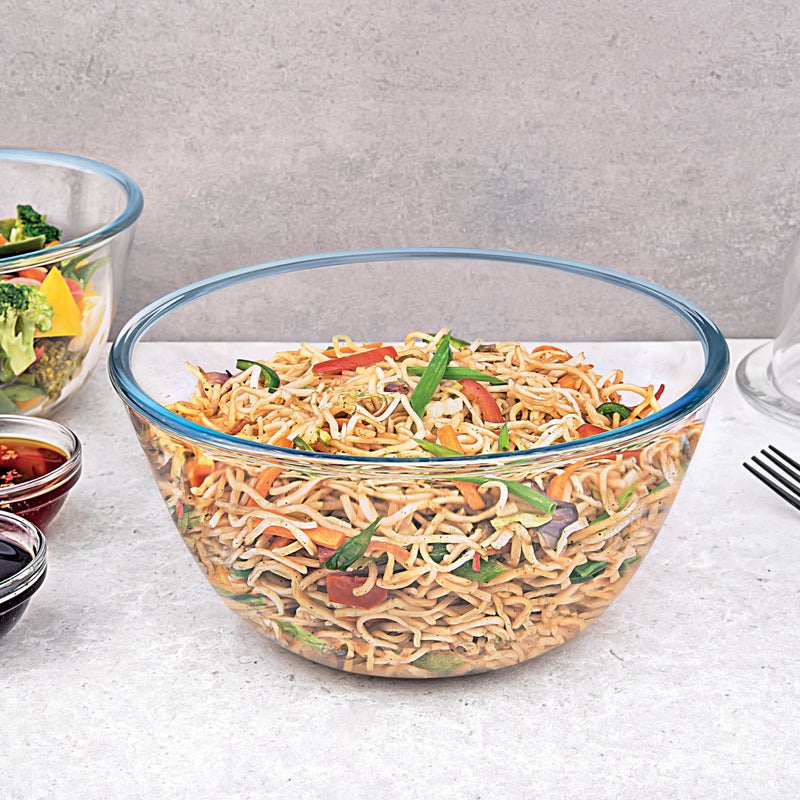 La Opala Cook Serve Store 100% Borosilicate Glass Bakeware & Serveware | Mixing Bowl, Round 750 ml | for Baking & Serving | Microwave & Oven Proof | Dishwasher & Freezer Proof | Durable | Transparent - Image 5