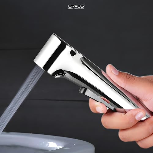 Orvos Health Faucet, Zenith, ABS Outer Body with Brass Pin, with 1 to 1.2 Meter Extendable SS 304 Shower Hose and Wall Hook, Jet Spray for High End Luxury Toilets - Image 3