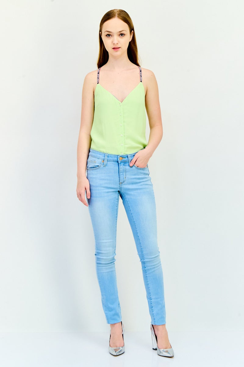 Universal Thread Women Skinny Fit Washed Stretchable Long Jeans, Light Blue - Image 4