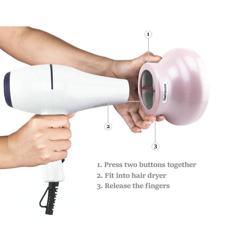 Hairizone Universal Hair Diffuser Adaptable for Blow Dryers with D-1.7-Inch to 2.6-Inch for Curly or Wavy Hair, Pink - Image 3