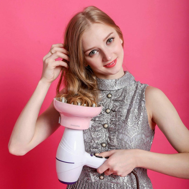 Hairizone Universal Hair Diffuser Adaptable for Blow Dryers with D-1.7-Inch to 2.6-Inch for Curly or Wavy Hair, Pink - Image 5