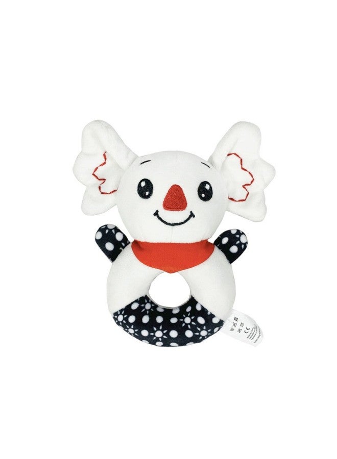 Bbsky New Black And White Series Rabbit Koala Bear Hand Ring Baby Cartoon Plush Toy Hand Rattle - Image 3