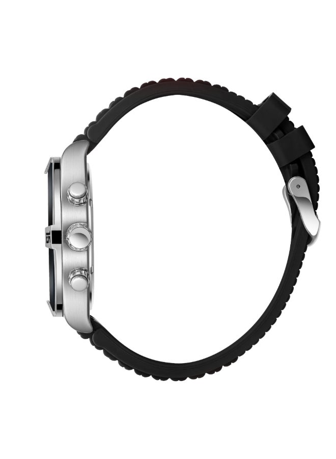 سلازنجر ساعة رجالية متعددة الوظائف بسوار سيليكون أسود - Image 3