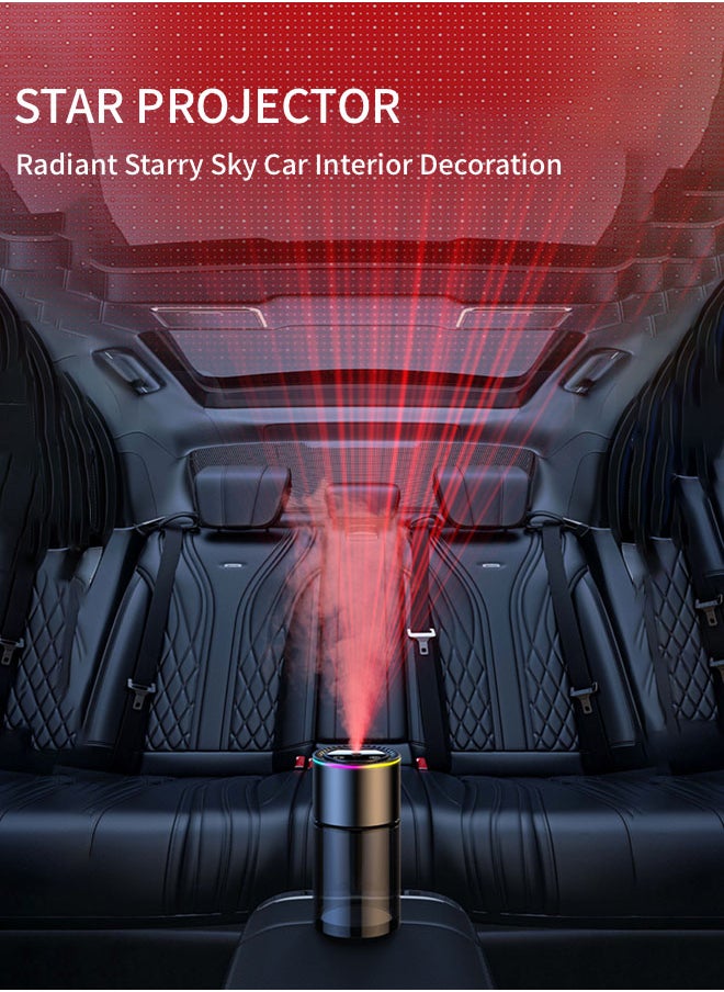 SJet - Smart Car Air Freshener with Star Projector, 180ML Large Capacity 8 Months car diffusers for essential oils. Auto On/Off, Adjustable Intensity for car and home - Image 1
