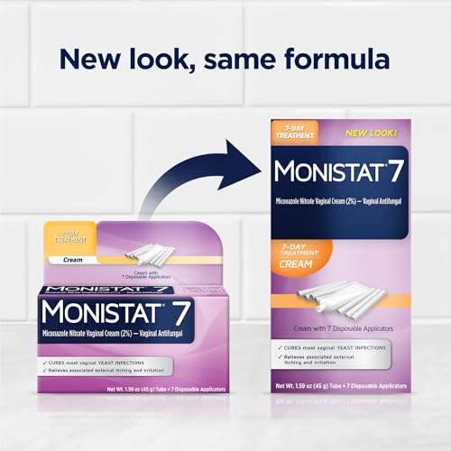 Monistat 7Day Yeast Infection Treatment for Women Miconazole Cream 45g Tube 7 Applicators for Relief of Mild Vaginal Itching - Image 5