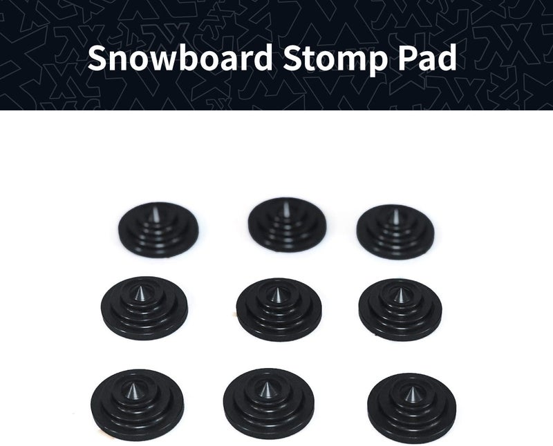 XCMAN 4 Layer-Cone Studs Dia 7.87 Inch Aluminum Snowboard Stomp Pad - 9pcs - Image 2