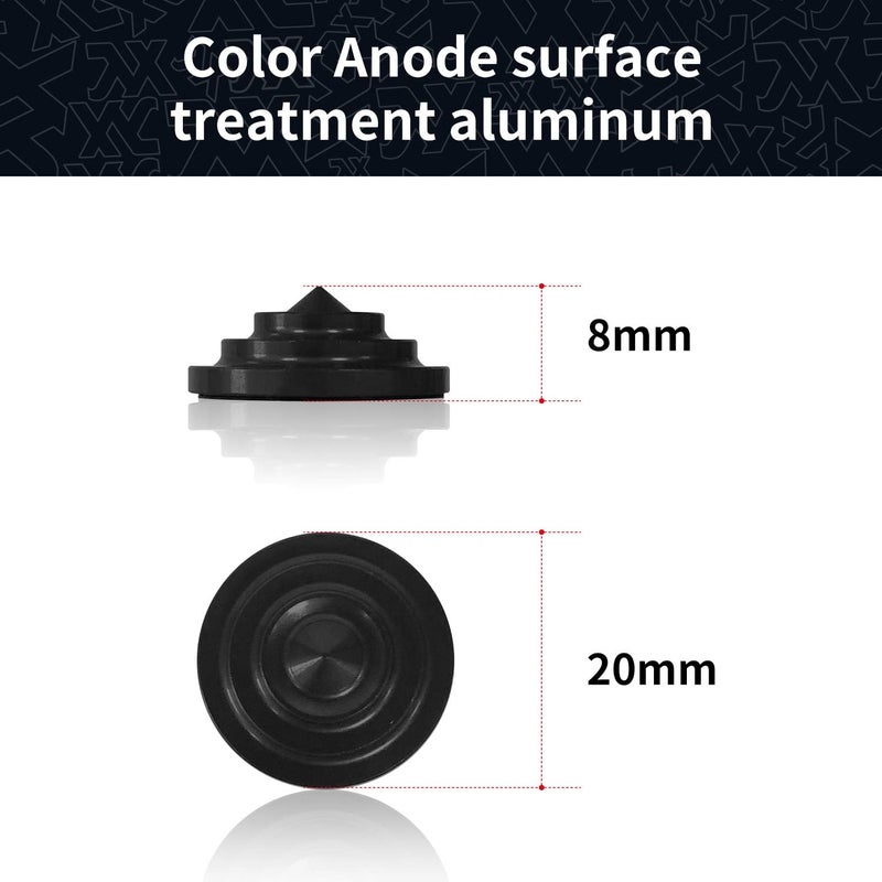 XCMAN 4 Layer-Cone Studs Dia 7.87 Inch Aluminum Snowboard Stomp Pad - 9pcs - Image 3