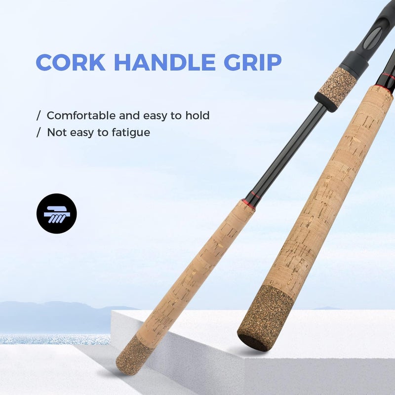 BERRYPRO Salmon & Steelhead Spinning Rod IM8 Carbon Walleye Fishing Rod (8'6''/9'/9'6''/10'/10'6'') - Image 5