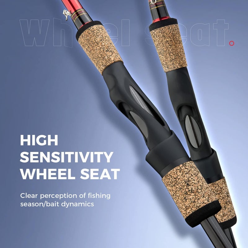 BERRYPRO Salmon & Steelhead Spinning Rod IM8 Carbon Walleye Fishing Rod (8'6''/9'/9'6''/10'/10'6'') - Image 4