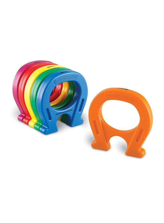 ليرننج ريسورسز مجموعة مغناطيسات مايتي من مجموعة العلوم الأساسية® من Learning Resources (مجموعة من 6 قطع)، مغناطيسات حدوة حصان ملونة للأطفال، مصنوعة من البلاستيك المتين، مثالية للاستكشاف العلمي، للأعمار من 3 سنوات فما فوق - Image 3