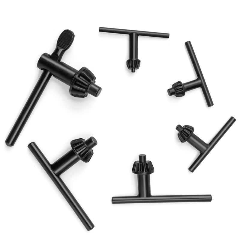 Famgee Replacement Drill Chuck Key Wrench Electric Drill Clamping Tool Heavy Duty Solid Carbon Steel Thumb Handle Chuck Key (Chuck Diameter: 3/4" / 5/8" / 1/2" / 3/8" / 1/4" / 5/32") - 6 Sizes - Image 1