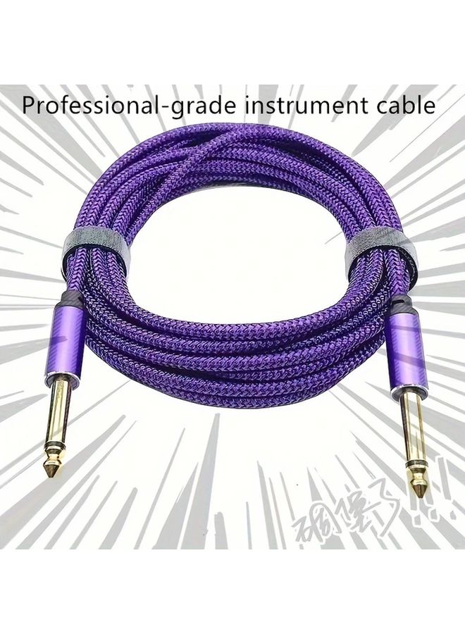 Professional 6.35mm Instrument Cable 590.55 Inch Male to Male for Guitar Bass Amps Mixers - Image 1