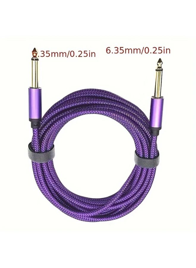 Professional 6.35mm Instrument Cable 590.55 Inch Male to Male for Guitar Bass Amps Mixers - Image 2