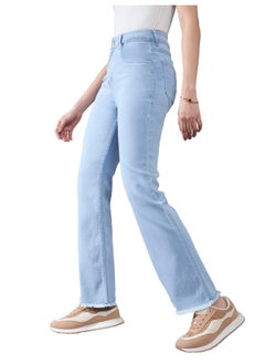 Miss Chase Miss Chase Women's Boot Cut High/Mid Rise Clean Look Regular/Cropped Stretchable Denim Jeans (Plus (MCSS24DEN79-03-158-28, Light Blue, 28)  - Image 1