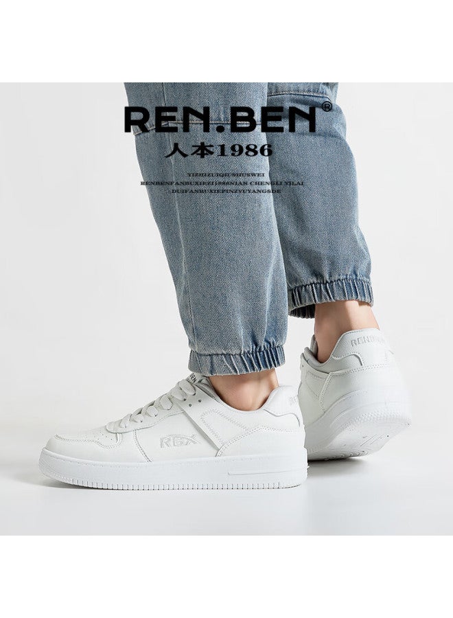 Renben Men's Melard Skate Shoes Casual White Sneakers Spring Autumn Retro Versatile Chic Sports Shoes For Men