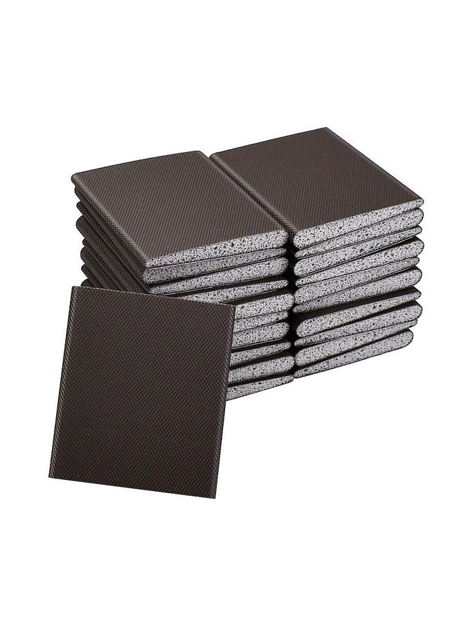 Tenalleys 30Pcs Door Corner Seals Exterior Self-Adhesive Door Frame Seal Corner Foam Door Frame Seal Draft Stopper Corner Seal Pads with Adhesive for Isolation of Noise and Weather Stripping (Brown)  - Image 1