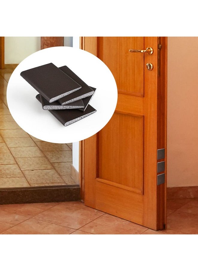 Tenalleys 30Pcs Door Corner Seals Exterior Self-Adhesive Door Frame Seal Corner Foam Door Frame Seal Draft Stopper Corner Seal Pads with Adhesive for Isolation of Noise and Weather Stripping (Brown)  - Image 5