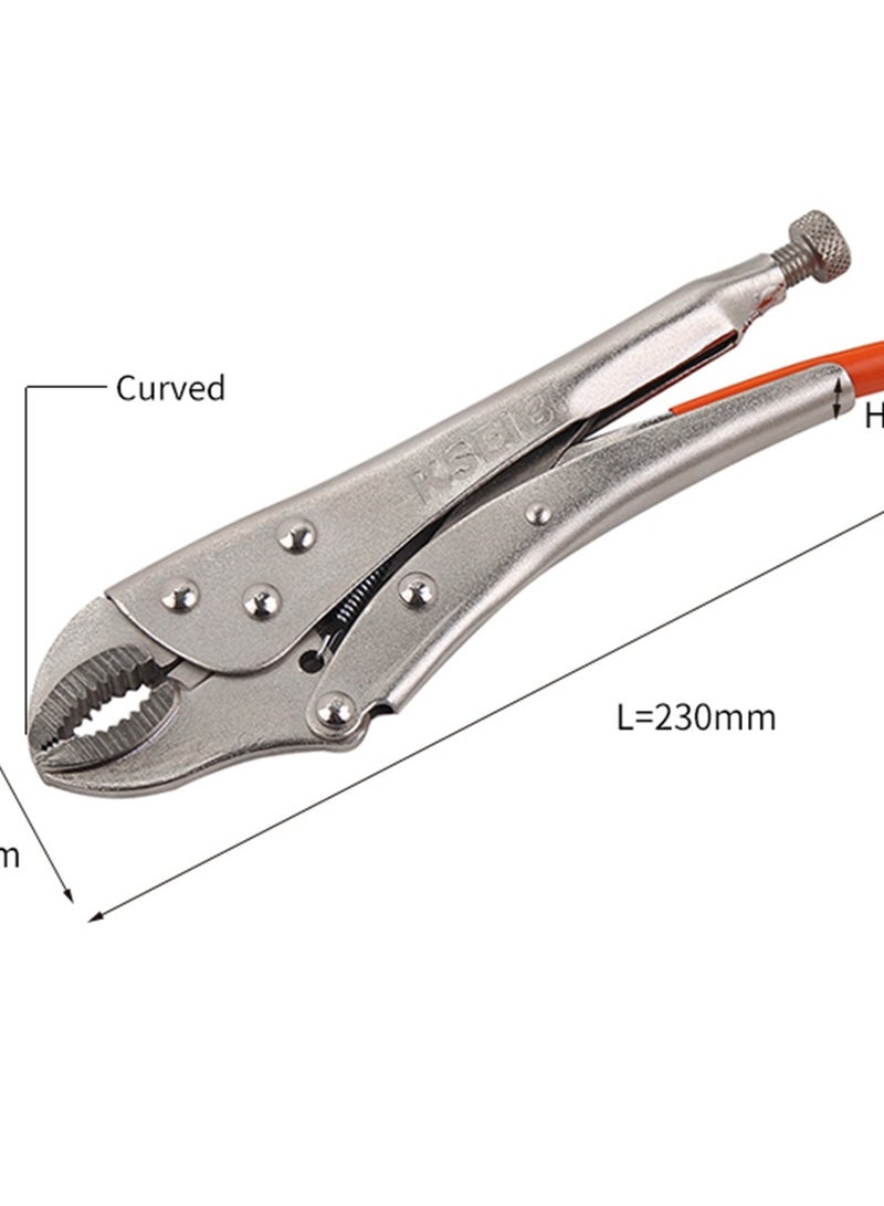 KSEIBI 10Inch Curved Jaw Locking Plier with Wire Cutter , High Quality Tool Steel, Locking Pliers with Wire Cutter, Clamping,Holding, for Securely Gripping a Wide Variety of Surfaces from any Angle.  - Image 3