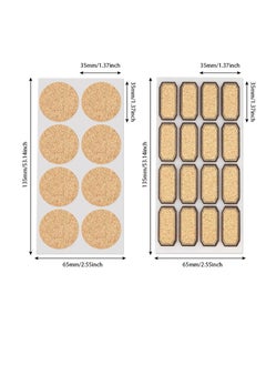 Y&D 360 Pcs Wooden Stickers Labels, Rectangle Round Handwritten Waterproof Cork Jar Address Freezer Stationery Classification Labels for Storage Boxes Small Sticky  - Image 2