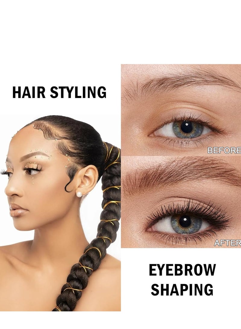 ديرول Eyebrow Fix Gel ، جل مكياج الحواجب خفيف الوزن مع فرشاة ، غراء تثبيت الحواجب وحواف الشعر 2 في 1 لتثبيت طويل الأمد ، مقاوم للماء ، مقاوم للتلطخ ، شمع تصفيف الحواجب سريع الجفاف ، شفاف (1 قطعة) - Image 4