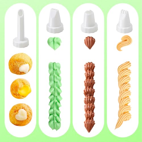 Suuker Dessert Decorating Syringe Set, Frosting Piping Kit, Cake Decorating Kit with Cake Decorating Gun and 8 Piping Tips, Icing Bags and Tips Set - Image 5