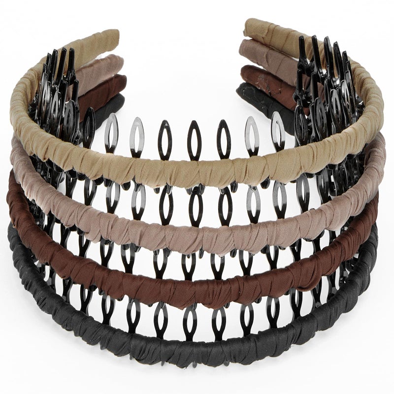 STHUAHE4PC Multicolor Protection Resin Teeth Comb Hair Hoop Hairband Headband Hair Accessories by Beauty hair (Beautiful) - Image 1