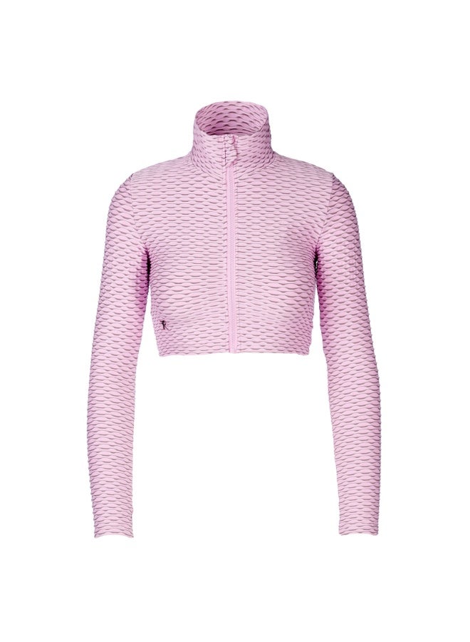 Tessitura Crop zipper top 3D - Light Pink - Image 2