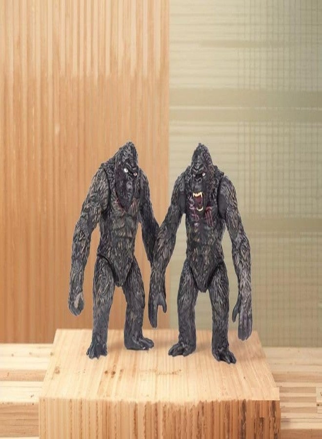 De-Lite Action Figures PVC Anime Movable Collectible Model Statue Toys (Angry-Kongs, 2 Pieces Pack, Mini Small Size 7-8cm) - Image 2