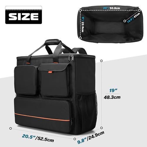 Trunab PC Desktop Carrying Case with Multiple Storage Pockets, PC Computer Tower Backpack Bag, Traveling Carrier for Keyboard, Cable, Mouse and Headphone, Bag Only - Image 5