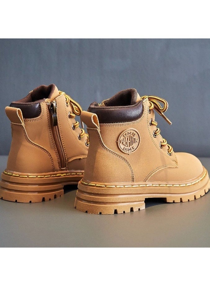 أولودينيز  حذاء بوت كلاسيكي للأطفال برباط وسحاب جانبي ونعل مطاطي مانع للانزلاق - Image 1