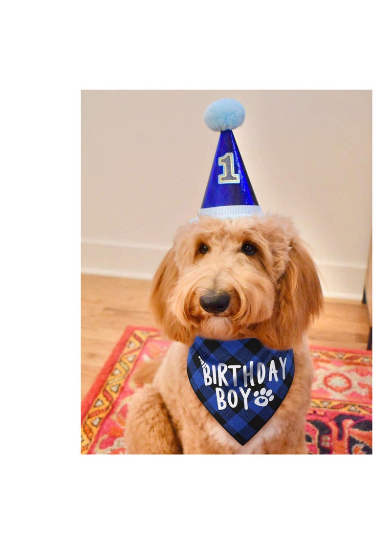 SYOSI Dog Birthday Party Supplies, Pet Birthday Birthday Bandana Set Dog Birthday Bandana Triangle Scarf Party Supplies Decorations - Image 3