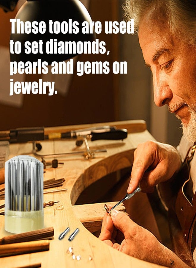 Flylin 23Pcs Beading Tools, Metal Handmade Beader Set for Diamond Stone, Professional Jewelry Setting Graver, Stone Setting Beading Tool Kit for DIY Crafting Jewelry Making - Image 2