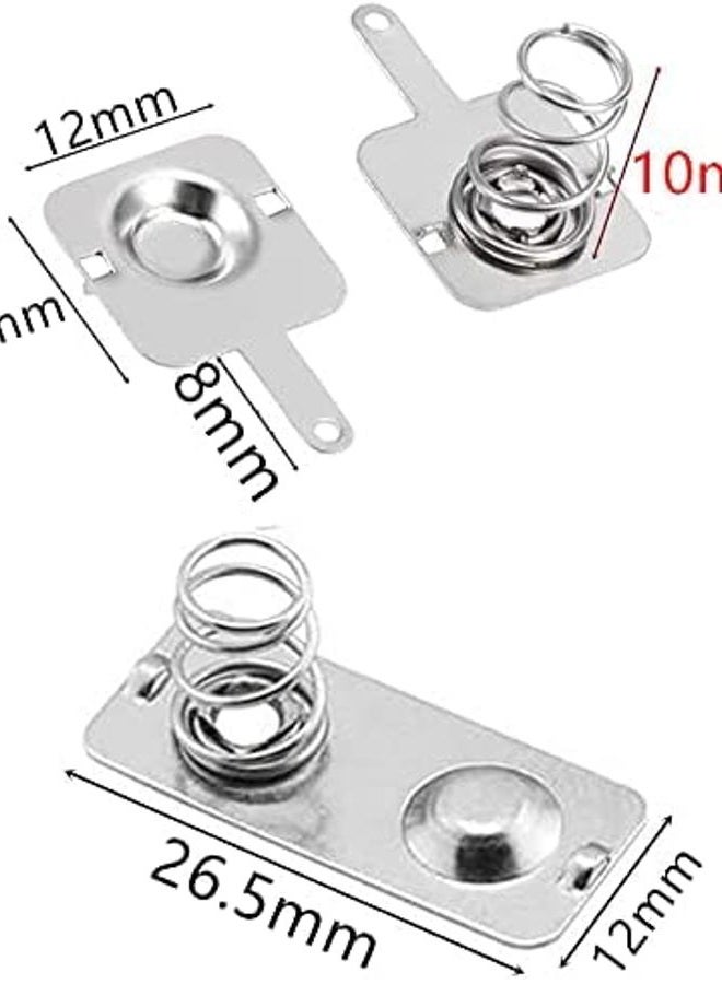 Cutelec 10Pairs Battery Springs AA Battery Negative to Positive Conversion Spring Contact Nickle Plated 12x12mm and 12x26.5mm - Image 2
