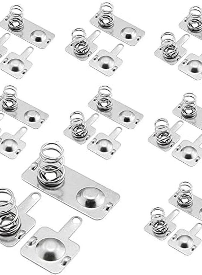 Cutelec 10Pairs Battery Springs AA Battery Negative to Positive Conversion Spring Contact Nickle Plated 12x12mm and 12x26.5mm - Image 1