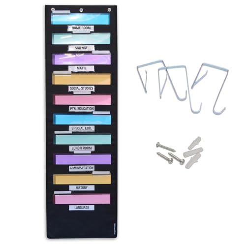 Ultimate Office WalMaster Heavy Duty, 10-Pocket Wall Chart Filing System WITH LABEL HOLDERS for Classroom and Office, File Organizer Includes Mounting Hardware & Door Hooks POCKETFILES SOLD SEPARATELY - Image 1